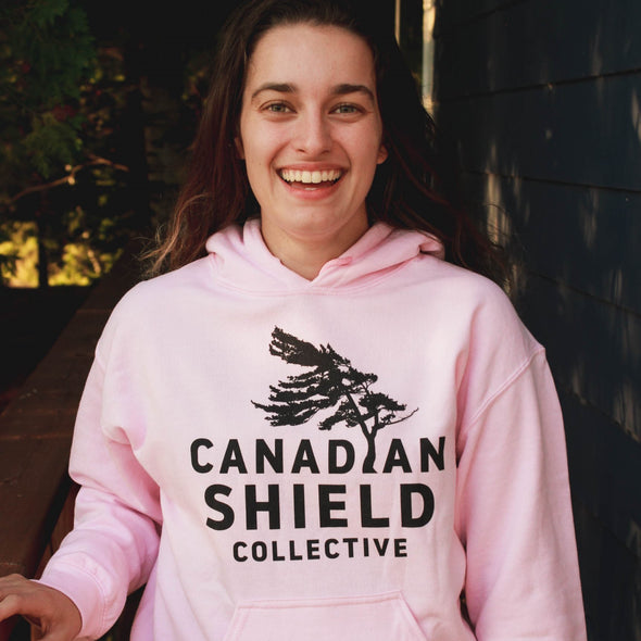 CANADIAN SHIELD COLLECTIVE  UNISEX HOODIE  - BLACK PRINT LOGO (multiple colours)