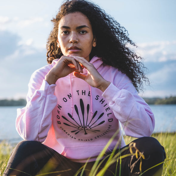 BORN ON THE SHIELD - UNISEX HOODIE - PADDLE MAPLE LEAF LOGO (multiple colours) *CUSTOMIZABLE*