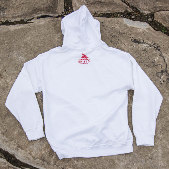 BORN ON THE SHIELD - UNISEX HOODIE - RED SNOWSHOE MAPLE LEAF (multiple colours)