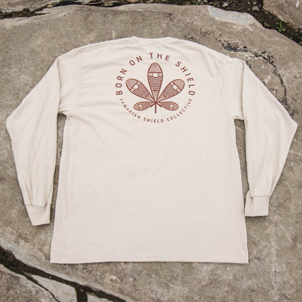 BORN ON THE SHIELD - SNOWSHOE MAPLE LEAF - Logo on Back (Unisex - multiple colurs)