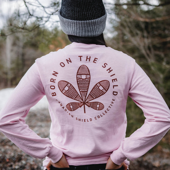 BORN ON THE SHIELD - SNOWSHOE MAPLE LEAF - Logo on Back (Unisex - multiple colurs)