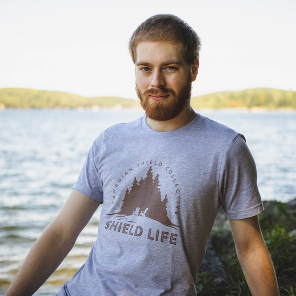 SHIELD LIFE  - MUSKOKA CHAIRS Brown logo (Unisex tee - multiple colours)  *CUSTOMIZABLE*