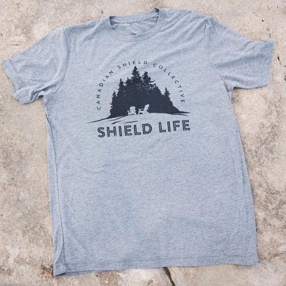 SHIELD LIFE - MUSKOKA CHAIRS Black Logo (Unisex tee - multiple colours)