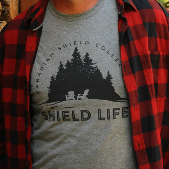 SHIELD LIFE - MUSKOKA CHAIRS Black Logo (Unisex tee - multiple colours) *CUSTOMIZABLE*