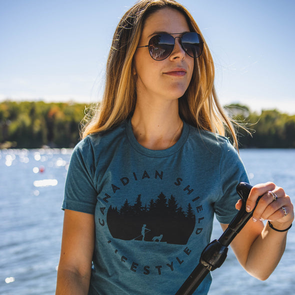 CANADIAN SHIELD LIFESTYLE PADDLE BOARDING (Unisex tee - multiple colours)