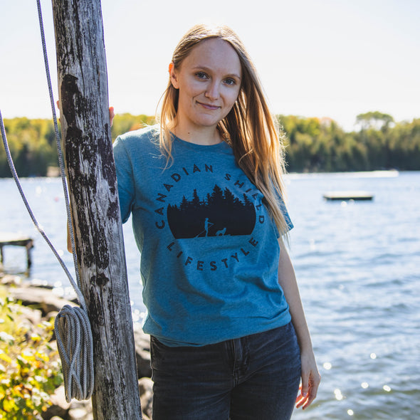 CANADIAN SHIELD LIFESTYLE PADDLE BOARDING (Unisex tee - multiple colours)  *CUSTOMIZABLE*