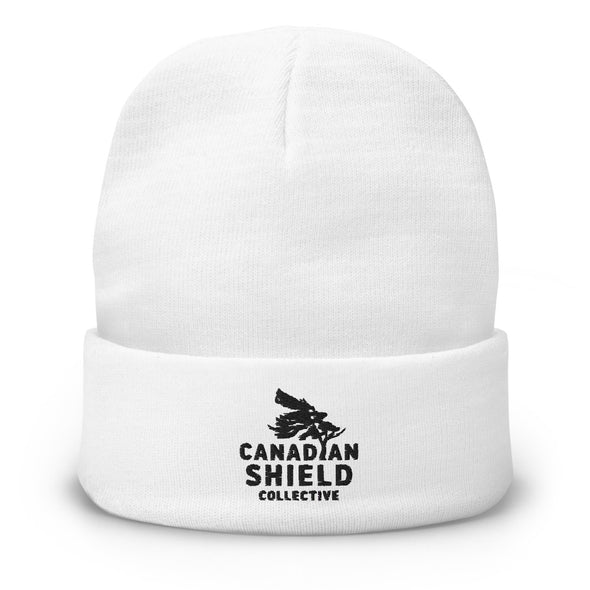 CANADIAN SHIELD COLLECTIVE - CUFFED TOQUE  (Unisex - red, grey, white)