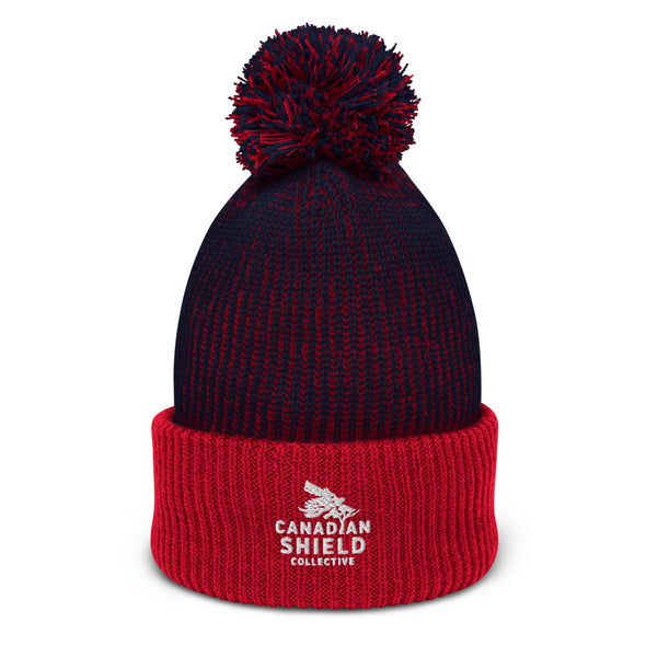 CANADIAN SHIELD COLLECTIVE - POM-POM TOQUE (red & navy, red & blue)