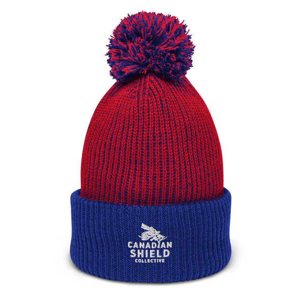 CANADIAN SHIELD COLLECTIVE - POM-POM TOQUE (red & navy, red & blue)