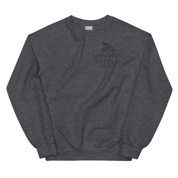 BORN ON THE SHIELD  UNISEX SWEATSHIRT  PADDLE MAPLE LEAF (Logo on back, multiple colours) *CUSTOMIZABLE*