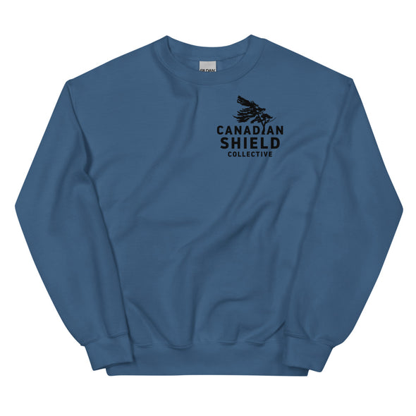 BORN ON THE SHIELD  UNISEX SWEATSHIRT  PADDLE MAPLE LEAF (Logo on back, multiple colours)