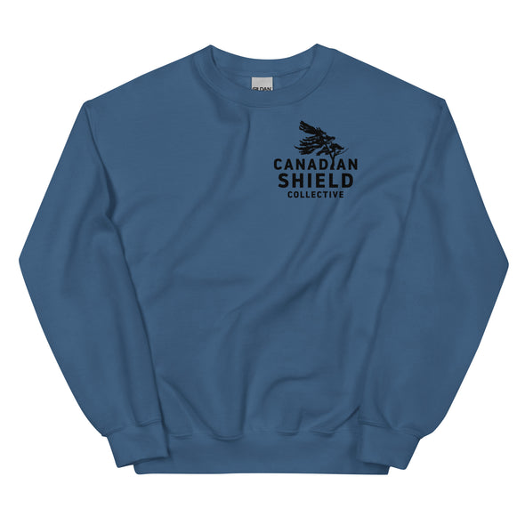 BORN ON THE SHIELD  UNISEX SWEATSHIRT  PADDLE MAPLE LEAF (Logo on back, multiple colours) *CUSTOMIZABLE*