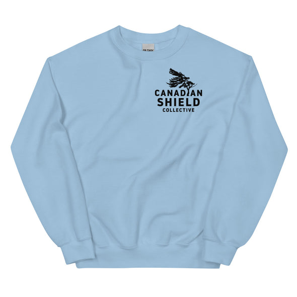 BORN ON THE SHIELD  UNISEX SWEATSHIRT  PADDLE MAPLE LEAF (Logo on back, multiple colours)