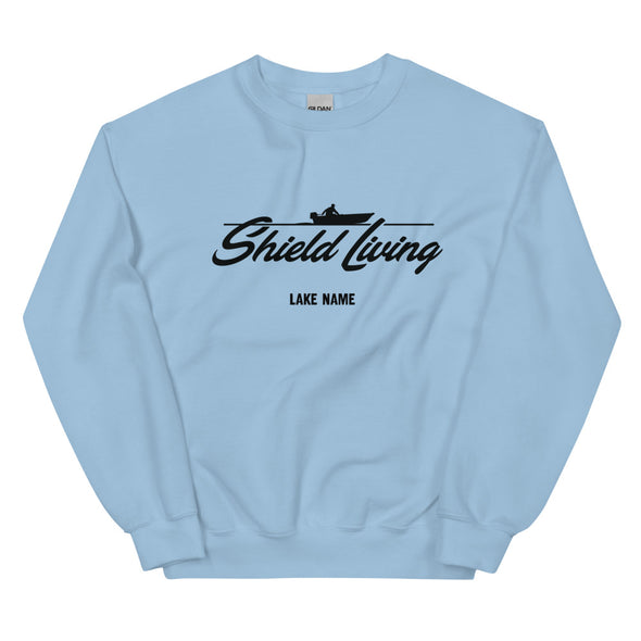 SHIELD LIVING - UNISEX SWEATSHIRT - BOAT LOGO (multiple colours) *CUSTOMIZABLE*