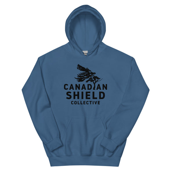 CANADIAN SHIELD COLLECTIVE  UNISEX HOODIE  - BLACK PRINT LOGO (multiple colours)