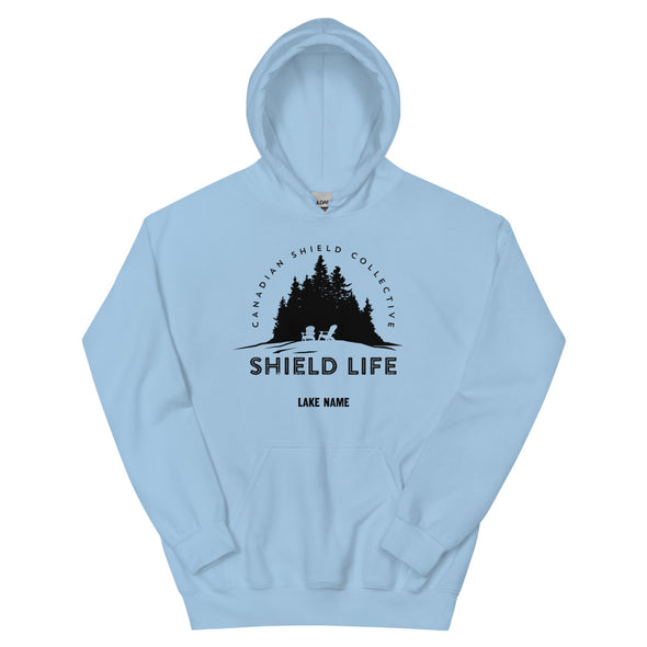 SHIELD LIFE - UNISEX HOODIE  MUSKOKA CHAIRS LOGO (multiple colours) *CUSTOMIZABLE*