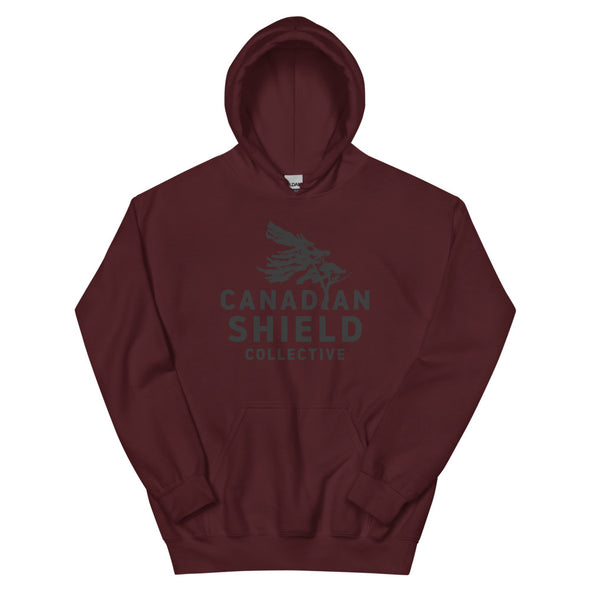 CANADIAN SHIELD COLLECTIVE  UNISEX HOODIE  - BLACK PRINT LOGO (multiple colours)