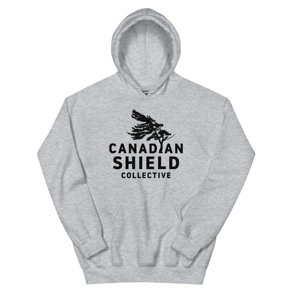 CANADIAN SHIELD COLLECTIVE  UNISEX HOODIE  - BLACK PRINT LOGO (multiple colours)