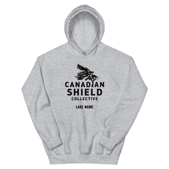 CANADIAN SHIELD COLLECTIVE  UNISEX HOODIE - BLACK PRINT LOGO (multiple colours) *CUSTOMIZABLE*