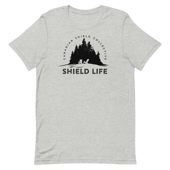 SHIELD LIFE - MUSKOKA CHAIRS Black Logo (Unisex tee - multiple colours)