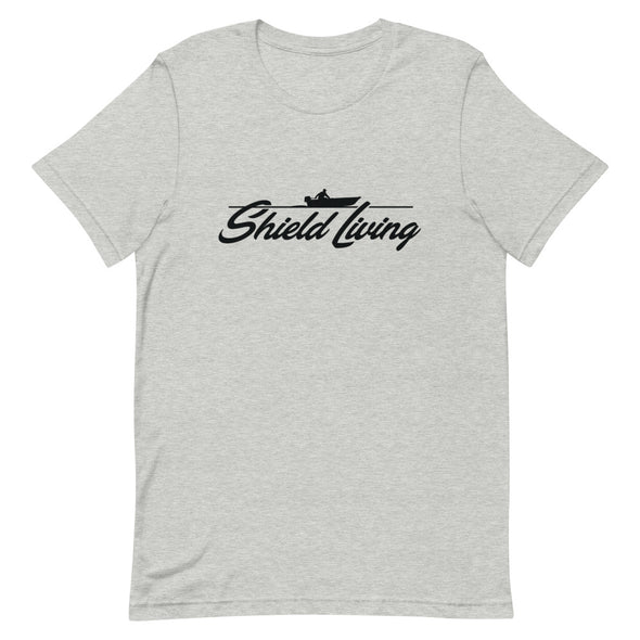 SHIELD LIVING - MOTOR BOAT (Unisex tee - multiple colours)