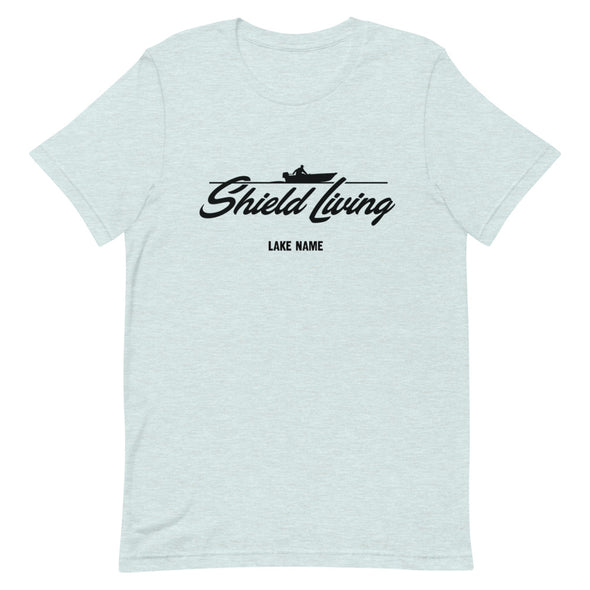 SHIELD LIVING - MOTOR BOAT BLACK (Unisex tee - multiple colours)   *CUSTOMIZABLE*