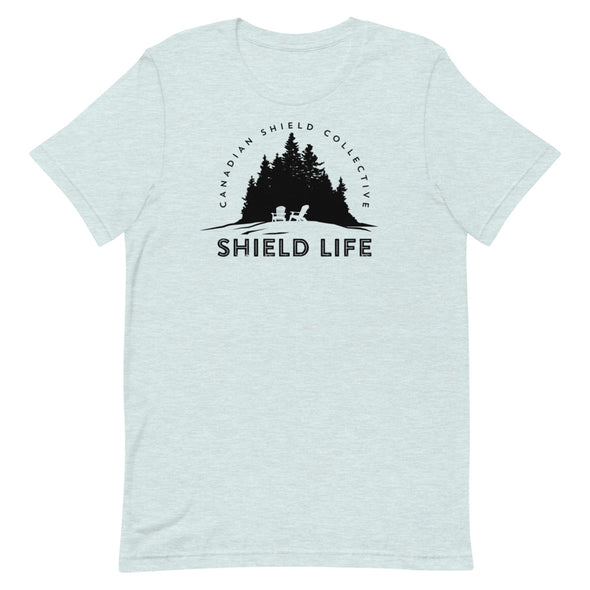 SHIELD LIFE - MUSKOKA CHAIRS Black Logo (Unisex tee - multiple colours)